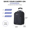 Lekespring Rolling Backpack for Adults,18 Inch Waterproof Carry-on Back pack