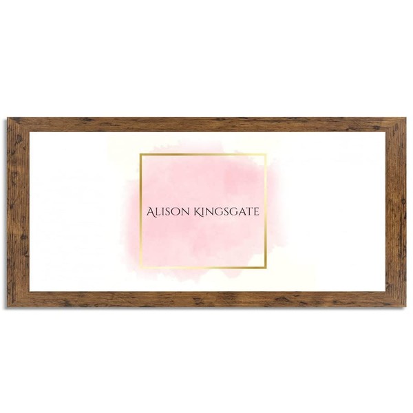 Alison Kingsgate Panoramic 10X5 Rustic Picture Frames - Rustic 10X5 Frame With Safe Perspex Front & Wall Mounting - 10X5 Rustic Oak Frame - RusticPanoramic Photo Frame
