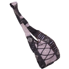 Vishes Women's Yoga Bag Stonewash Tote Bag Shoulder Bag Women's Bag Cotton, black / grey