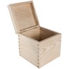 Small Square Cube Wooden Box with Lid | 13 x