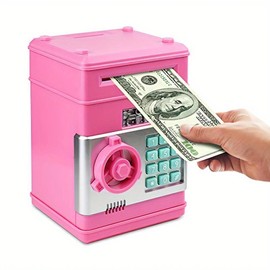 Hot Pink Vault Decorative Piggy Bank for Kids and Cuties Ornaments - Colour: Classic Deep Powder, size: 13*13*19 cm
