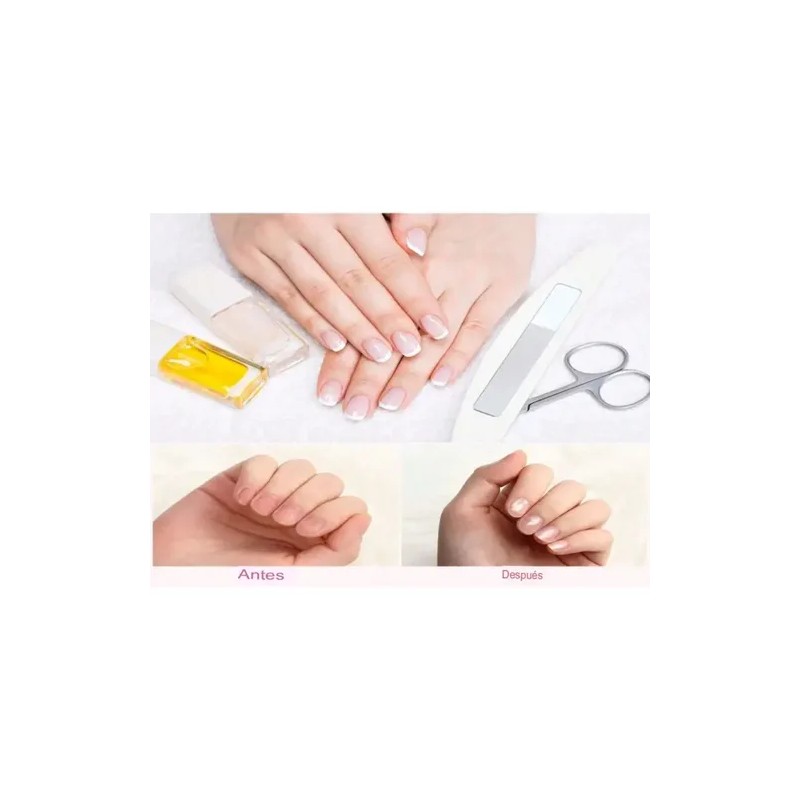 Lima De Uñas Portátil De Cristal Nano Moldeador 2 Pzas