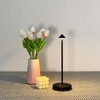 Rechargeable Cordless Table Lamp,Modern Black Battery Operated Table lamp,Portable LED