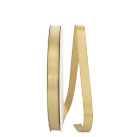 Reliant Ribbon Double Face Satin - Dfs Ribbon, 5/8 Inch X 100 Yards, Antique Gold