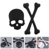 PRETYZOOM 4 Pieces Skull Emblem Stickers Skull Stickers Skull Stickers