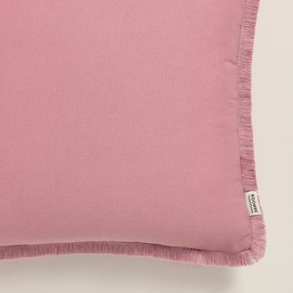 ROOM99 Boca Chica 50 x 50 cm Decorative Cushion Cover Throw Cushion Cover Aesthetic Modern Bedroom Living Room Boho Cotton Pink, 1 Piece