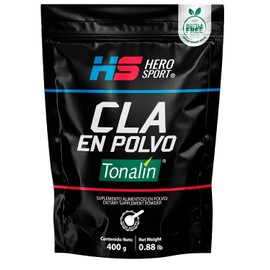 HS HERO SPORT CLA en Polvo 400g. Hecho Solamente con Tonalín de Alemania, Scoop Incluído, 100 Porciones, Bottle Free.