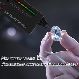 PEIONO Probador de Diamantes de Profesional, Bolígrafo Probador de Diamantes de Alta Precisión, Probador Electrónico de Gemas con Indicador LED, Selección de Piedras Preciosas Apto para Joyas,Jade