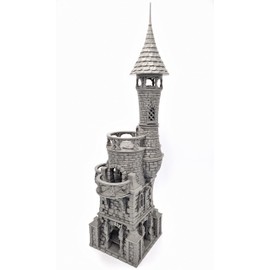 QP3D Raven Tower House Fantasy Building Terrain Scenery for Tabletop & RPG 28-32 mm Miniatures Wargame Props DND D&D, 3D Printed and Paintable
