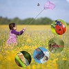 3 Pack Butterfly Nets with Folding Water Buckets，Telescopic Butterfly Nets，Extendable