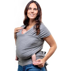 BITAYOH - Baby Sling - Easy to put on baby carrier, up to 12 kg grey, unisex and adjustable