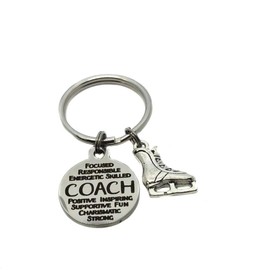Heart Projects Figure Skating Coach Keychain, Ice Skating Coach Gift