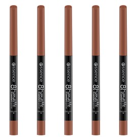 essence 8h MATTE comfort lipliner, 10, Nude, long-lasting, instant results, matte, no preservatives, no parabens, no microplastic particles, pack of 5 (5x0.3g)