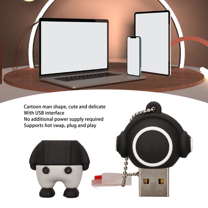 Cartoon USB Flash Drive Cute Cartoon Man Shape Anti Electromagnetic