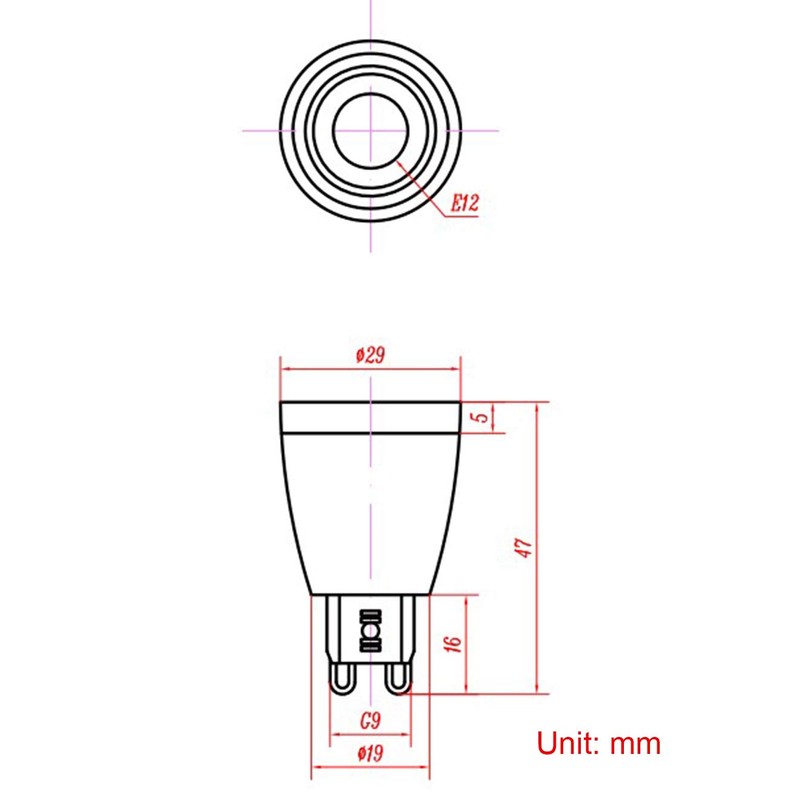 E-Simpo 4pcs G9 to E12 Adapter, US Standard Chandelier Light