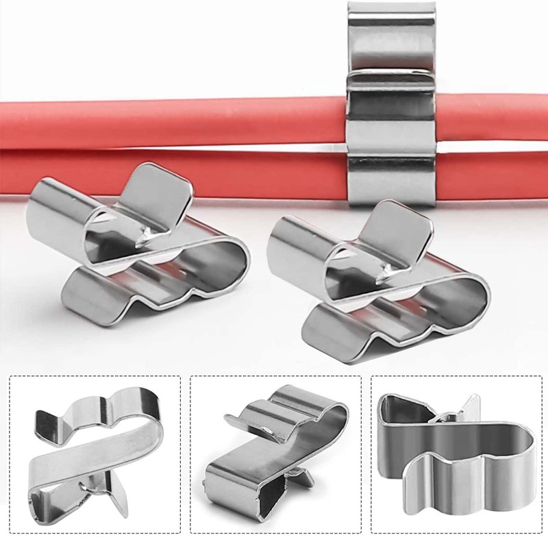 Pack of 50 Trailer Frame Wire Clamps, Photovoltaic Cable Clips,