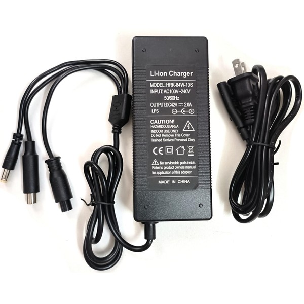 HERISKEER 42V 2A/ 1.5A Universal 3-in-1 Charger for 36V Electric
