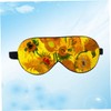 COLLBATH Sunflower Pattern Silk Eye Mask Double Shading Eyepatch for