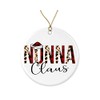 HTDesigns Leopard Nonna Claus Christmas Ornament - Red Buffalo Plaid