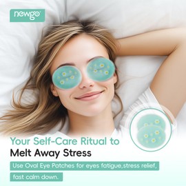 NEWGO Cooling Eye Pad for Puffy Eyes, Reusable Hot Cold Therapy Gel Cold Eye Mask for Migraine