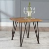 GDFStudio Avy Rustic Industrial Acacia Wood Side Table with Metal
