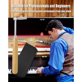 23 Pcs Professional Piano Tuning Kit, Piano Tuner Tool Set with Piano Tuning Hammer/Tuning Wrench, Wrench Fastener, Tuning Mute and Portable Case for Beginners