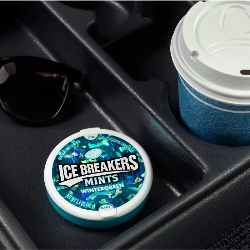 ICE BREAKERS Wintergreen Sugar Free Mints 1.5oz 8 Pack Fresh