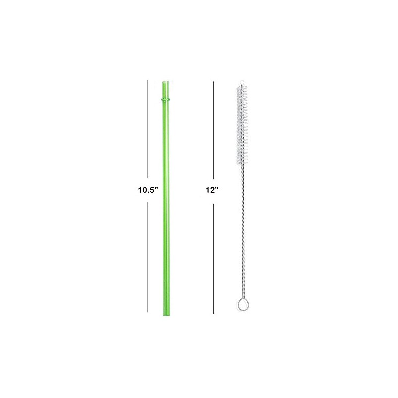 California Straws Pink Replacement Acrylic Straw Set of 6, Fits