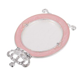 OHPHCALL 1pc Crown Manicure Paint Tray Creative Nail Art Mixing Color Palette for Personal for Mixing Pigments and Displaying Nail Tips Lightweight and Unique Design