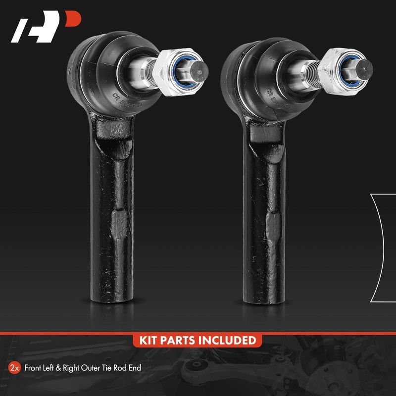 A-Premium 2 x Front Outer Tie Rod Ends, Compatible with