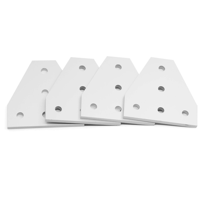 Befenybay 8 Pieces/Set Corner Bracket Plate Surface Anodic Oxidation Silver