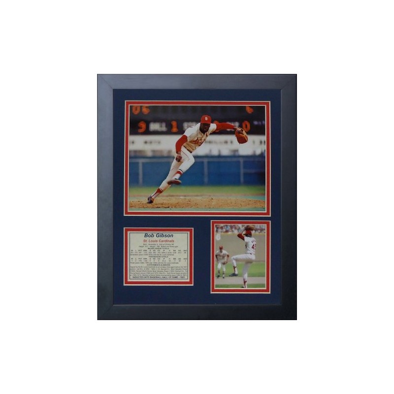 Legends Never Die "Bob Gibson Vertical Framed Photo Collage, 11