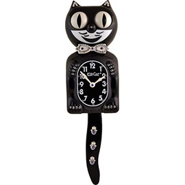 Kit Cat Klock Limited Edition Clear/Blue Palm Crystals Jeweled 15.5"