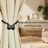 Yazikisa Black Magnetic Curtain Tiebacks 4 Pack Curtains Tie Backs