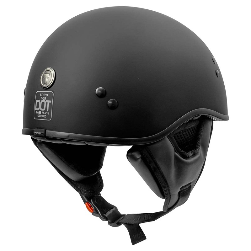 TORC T59 Motorcycle Half Helmet with Magnetic Buckle DOT Approved
