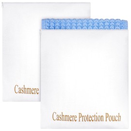 GliCraft 2 Pcs Cashmere Sweater Storage Bags with integrated Cedar Wood Breathable Washable Cotton Pouch Bags for Cashmere Wool Sweaters Storage Protection