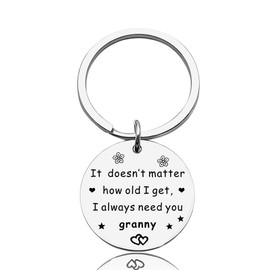 Grandma Birthday Gifts for Granny Nana Grandma Mothers Bday Day Gifts for Grabby Gigi Grandma Keychain Gifts for Nanny Gifts for Women Grandma Appreciation Gifts for Grandmother Grammy Nanny Keychain
