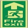 VSafety Glow In The Dark Portrait Fire Exit Arrow Up