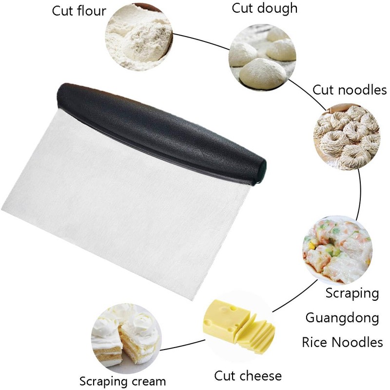Stainless Steel Scraper & Chopper- Great as Dough Cutter for