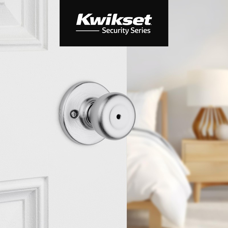 Kwikset Tylo Interior Privacy Door Knob with Lock, Door Handle