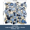 Elephantile Shower Floor Pebble Tile Blue Mosaic Tiles for Bathroom