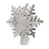 Silver Snowflake Christmas Tree Topper Lighted 3D PVC Christmas Tree