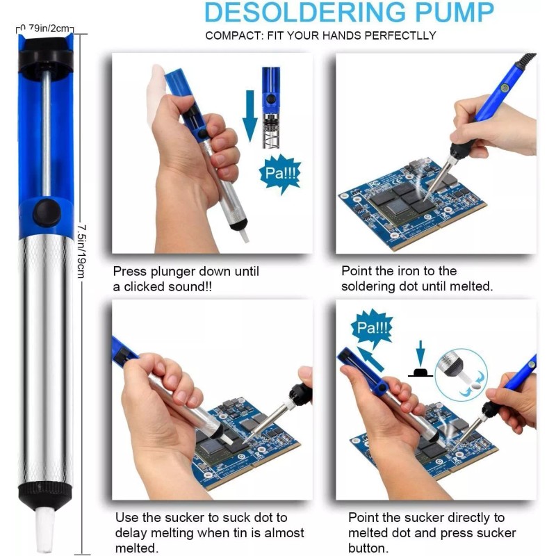 ILibiLib 60W Soldering Iron Kit Electric Gun Adjustable Temperature Welding