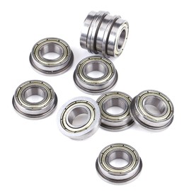 10PCS Miniature Flanged Ball Bearings,Double Shielded Bearing,8MM ID,16MM OD,5MM Thickness,18MM Flange,Low Noise,High Accurate,for Mechanical Equipment,Electrical Instruments,Toys,Doors and