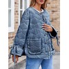 Tankaneo Womens Cropped Quilted Puffer Jackets Lightweight Plaid Button Down