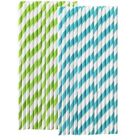 Sage Mountain Biodegradable Paper Drinking Straws for Smoothies, Shakes, and Bubble Teas