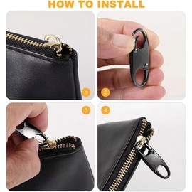 Slzhds 10 Pcs Clips de Mosquetón, Mini Mosqueton Llavero, Mosquetón Mini Doble, Hebilla de Cremallera de Repuesto Antirrobo,Mosquetón,S Llavero de Resorte Doble,para Viajes de Camping,Mochilas (Plata)