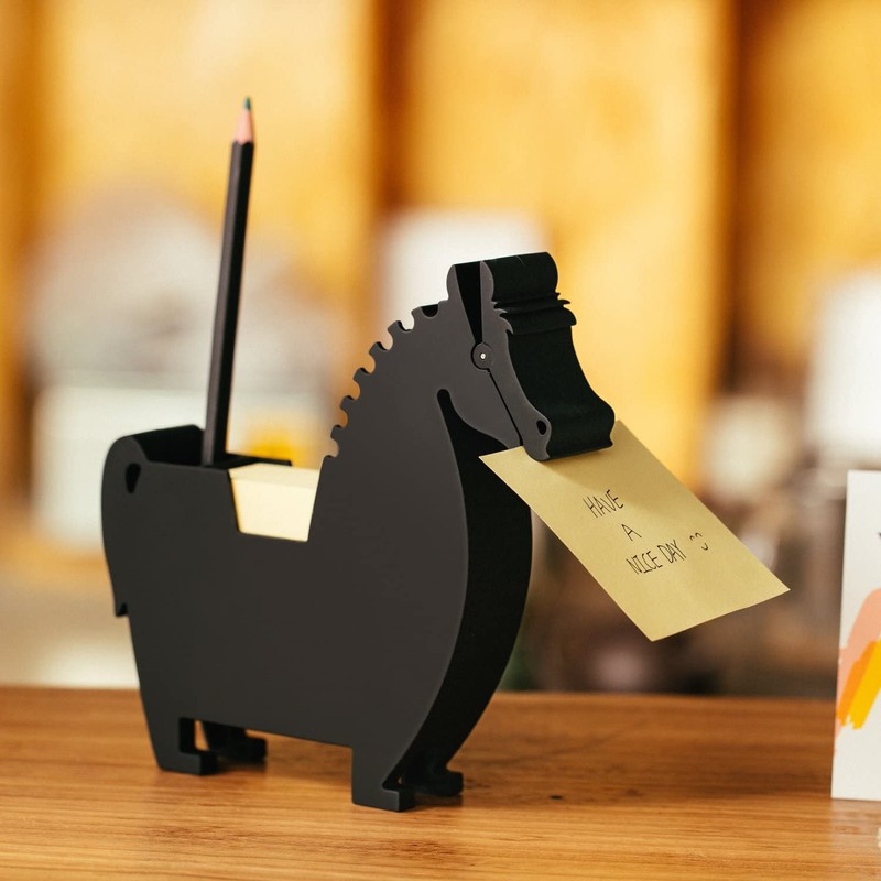 Memo Holder Desktop Note pad Dispenser Horse Pen Holder Multi-Functional