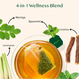 VAHDAM, Moringa Tea (100 Tea Bags)| Caffeine Free, Non-GMO, Indian Origin, Eco-Friendly Individually Wrapped Tea Bags