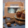 Gcardist Brown Cupcake Container Double Cupcake Stand Disposable 15 Double